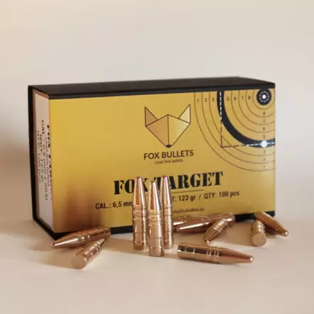 Fox Bullets Target .30 (.308) 165gr 100kpl lyijytön rataluoti - Luodit ja haulit - 3830067340286 - 1